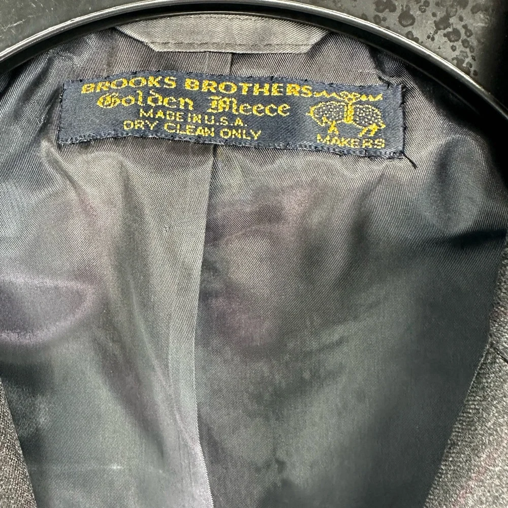 Brooks Brothers Golden Fleece Mens Blazer Suit Jacket Size 43XL‎ Pin Gray Stripe